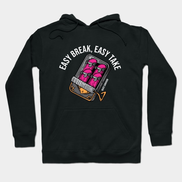 skate survivor dark Hoodie by heinrich